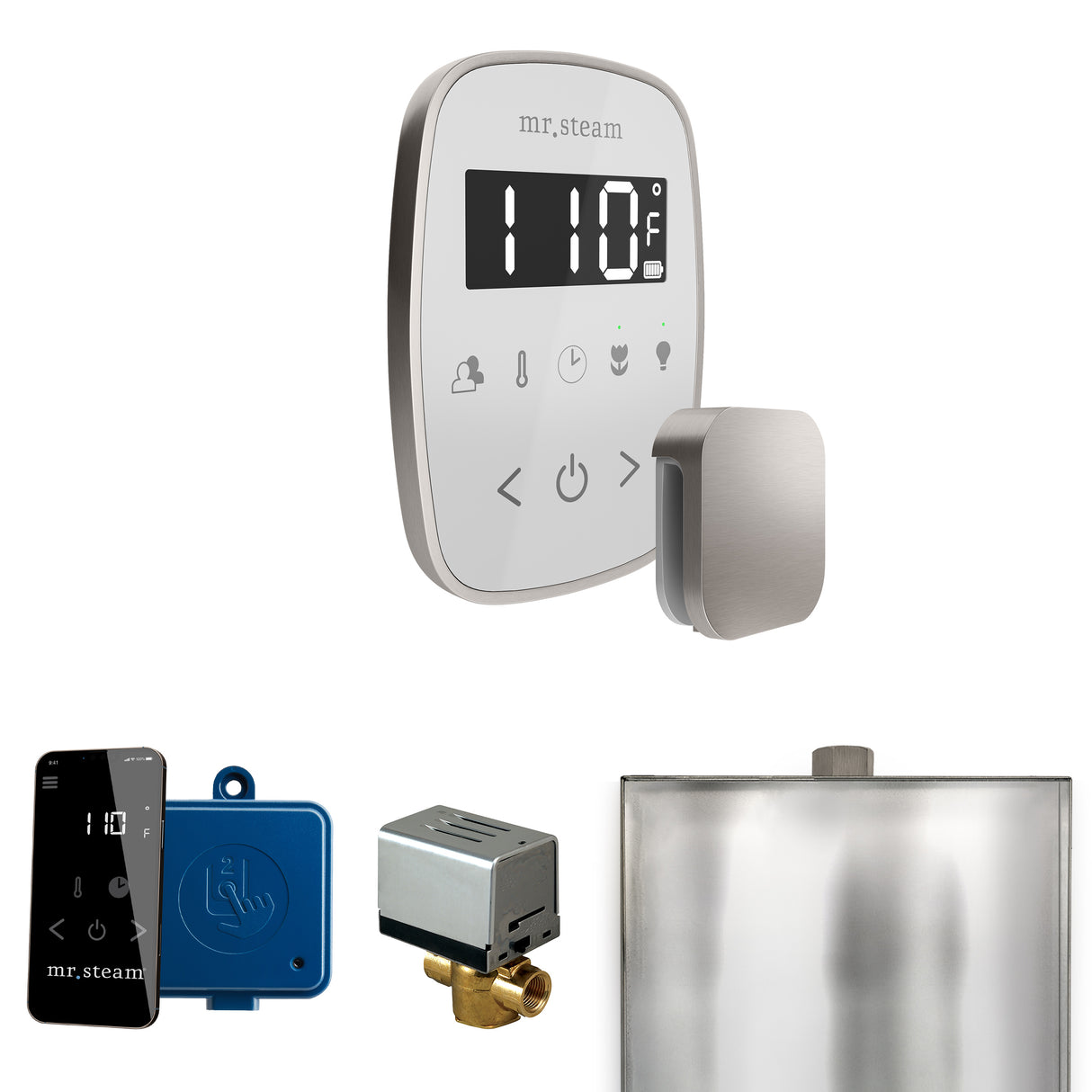 Mr. Steam ButlerFlex Steam Shower Control Package with TempoFlex Control and Steamhead Mr. Steam