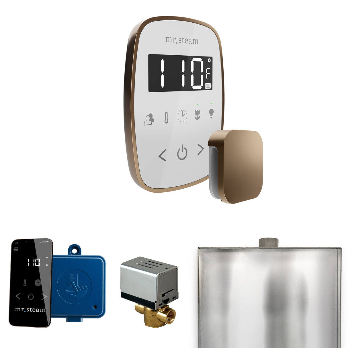 Mr. Steam ButlerFlex Steam Shower Control Package with TempoFlex Control and Steamhead Mr. Steam