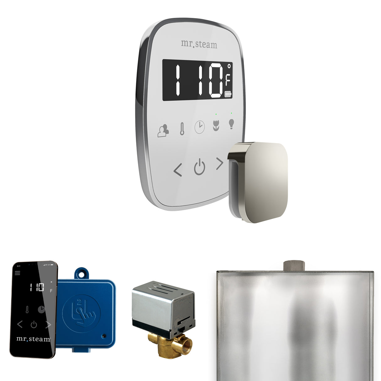Mr. Steam ButlerFlex Steam Shower Control Package with TempoFlex Control and Steamhead Mr. Steam