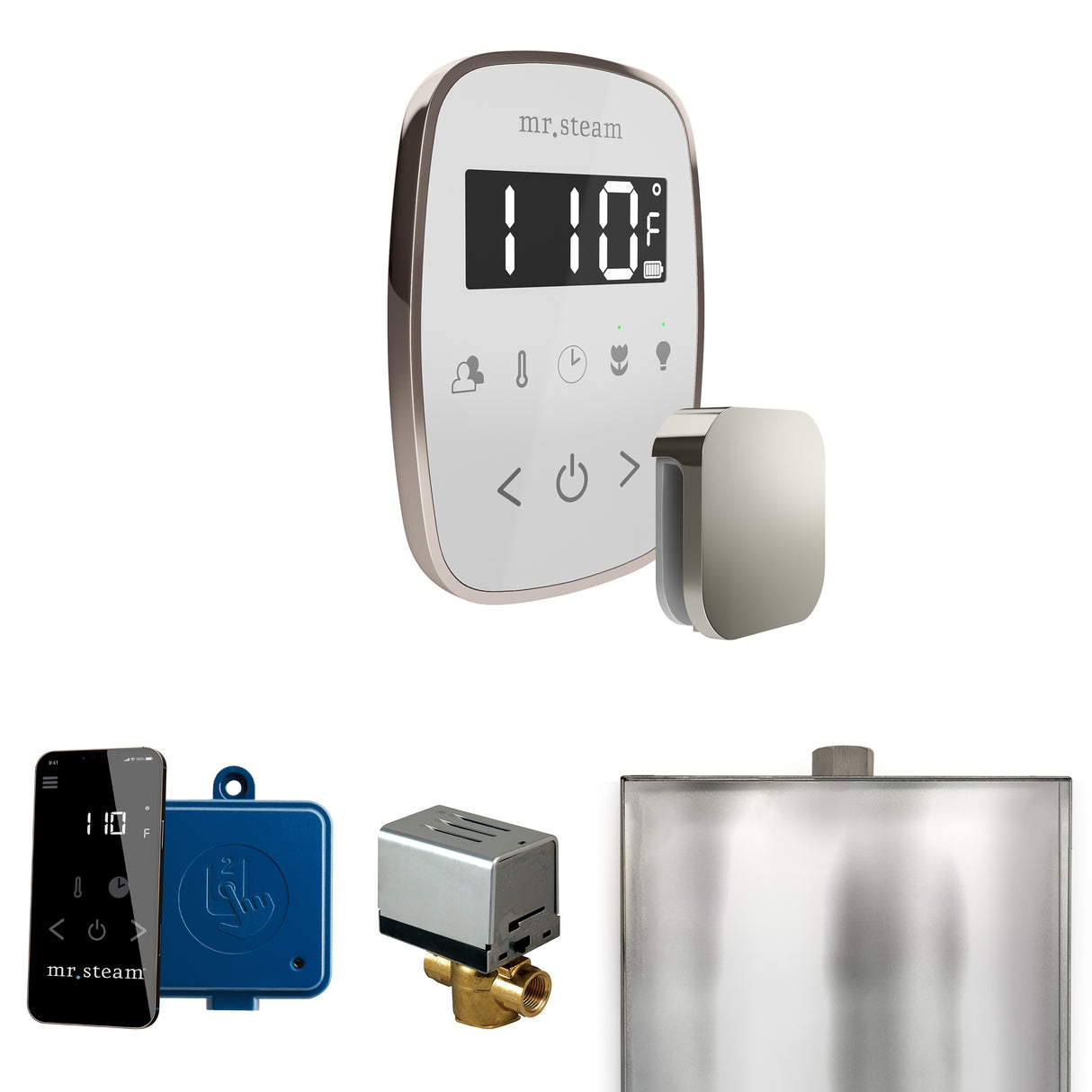 Mr. Steam ButlerFlex Steam Shower Control Package with TempoFlex Control and Steamhead Mr. Steam