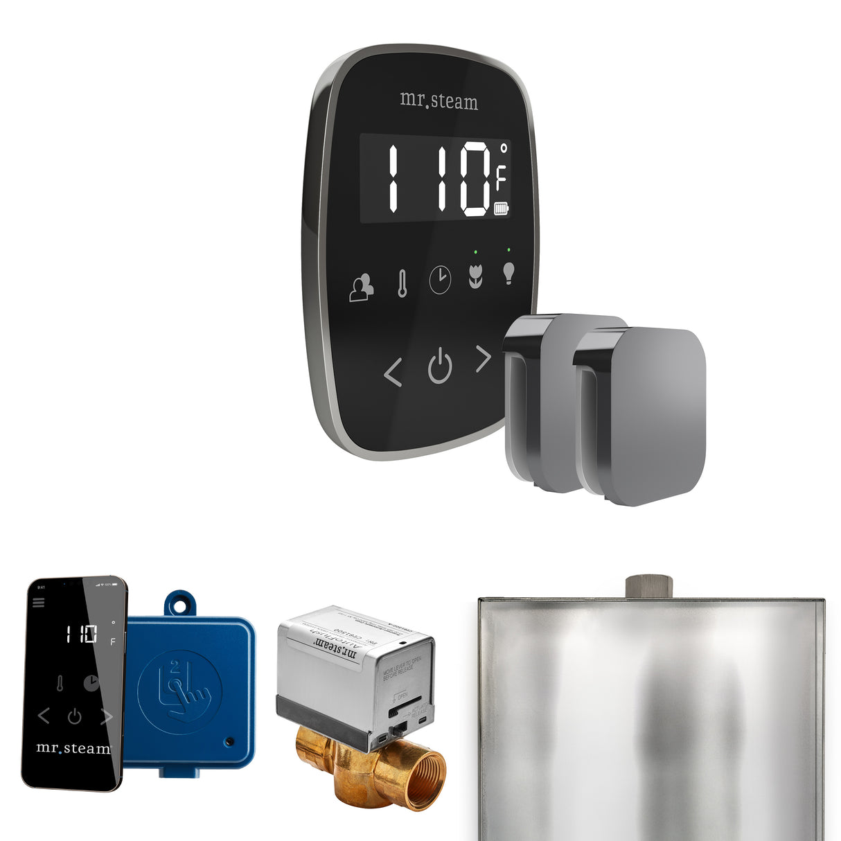Mr. Steam ButlerFlex Max Steam Shower Control Package with TempoFlex Control and Steamhead Mr. Steam
