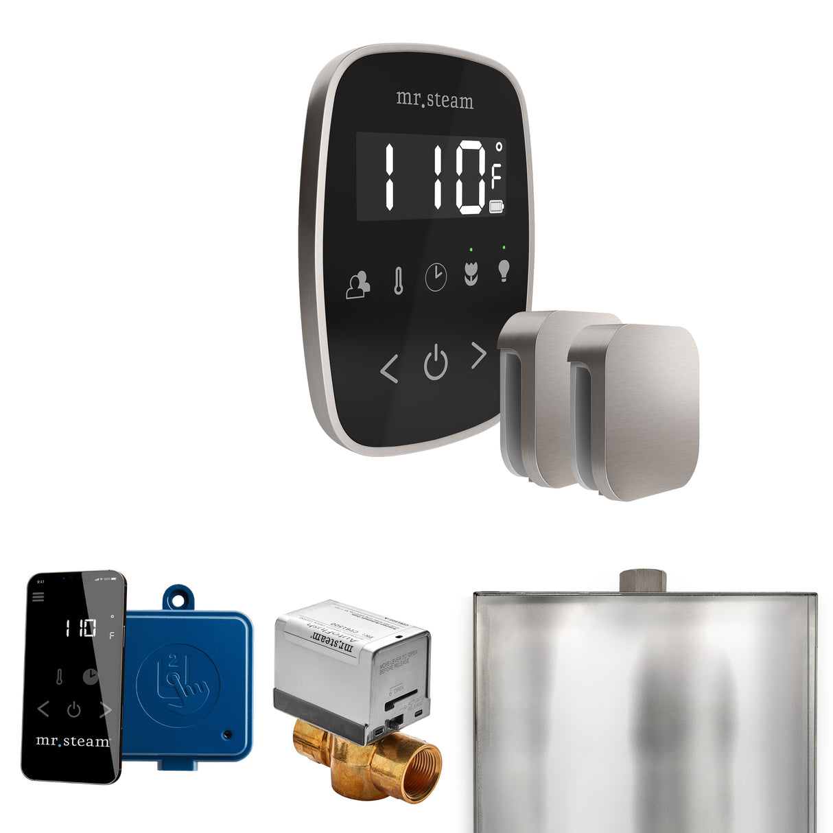 Mr. Steam ButlerFlex Max Steam Shower Control Package with TempoFlex Control and Steamhead Mr. Steam
