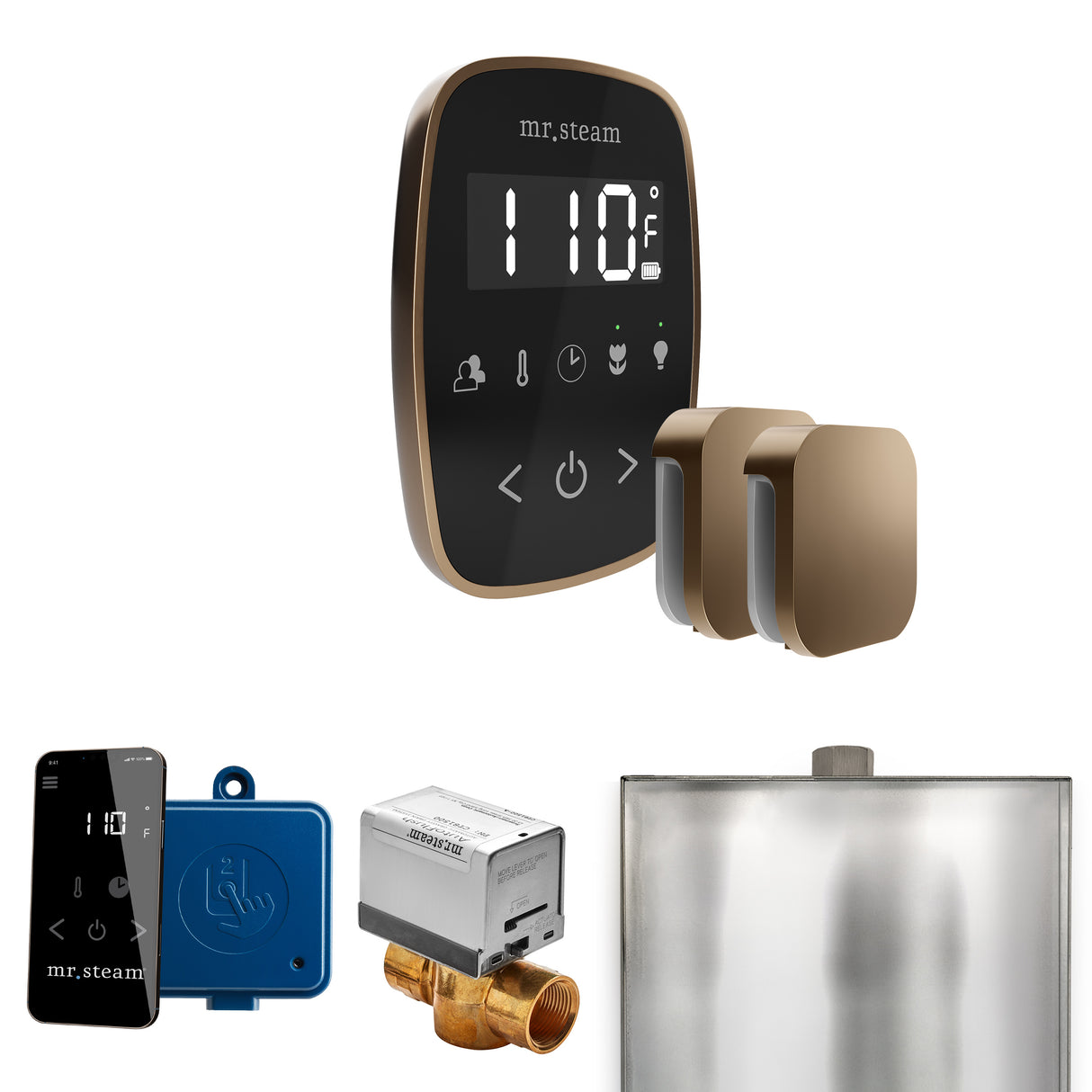 Mr. Steam ButlerFlex Max Steam Shower Control Package with TempoFlex Control and Steamhead Mr. Steam