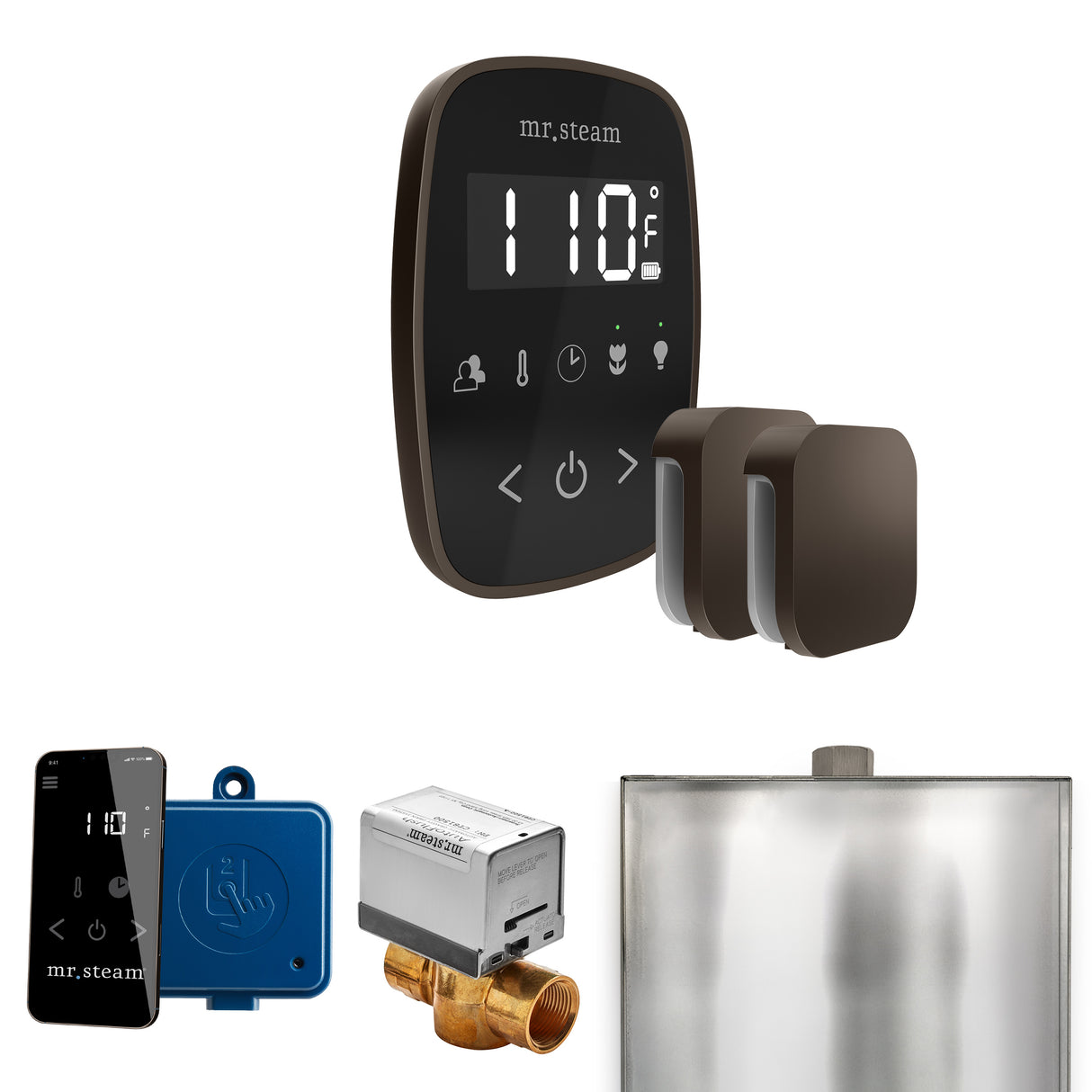 Mr. Steam ButlerFlex Max Steam Shower Control Package with TempoFlex Control and Steamhead Mr. Steam