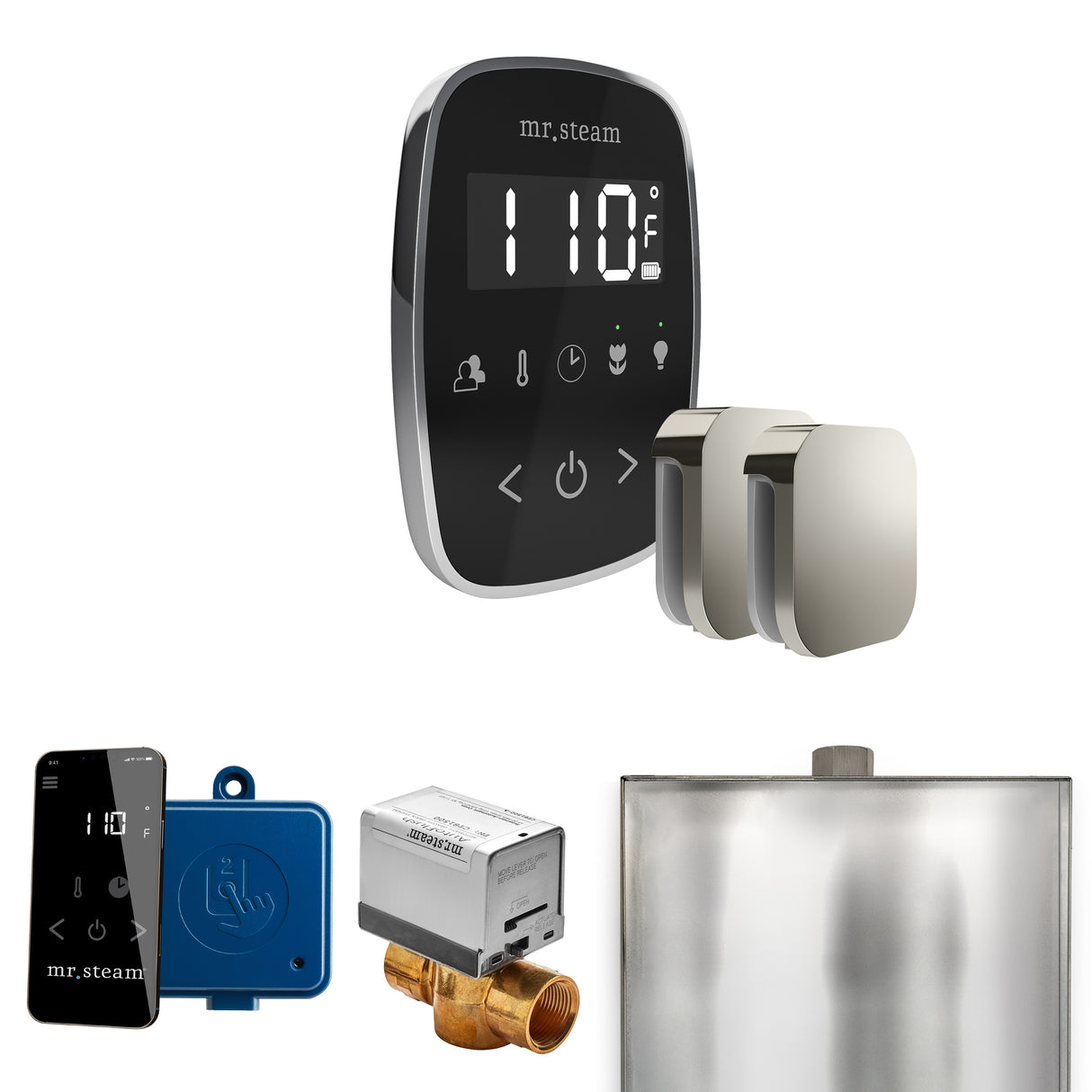 Mr. Steam ButlerFlex Max Steam Shower Control Package with TempoFlex Control and Steamhead Mr. Steam
