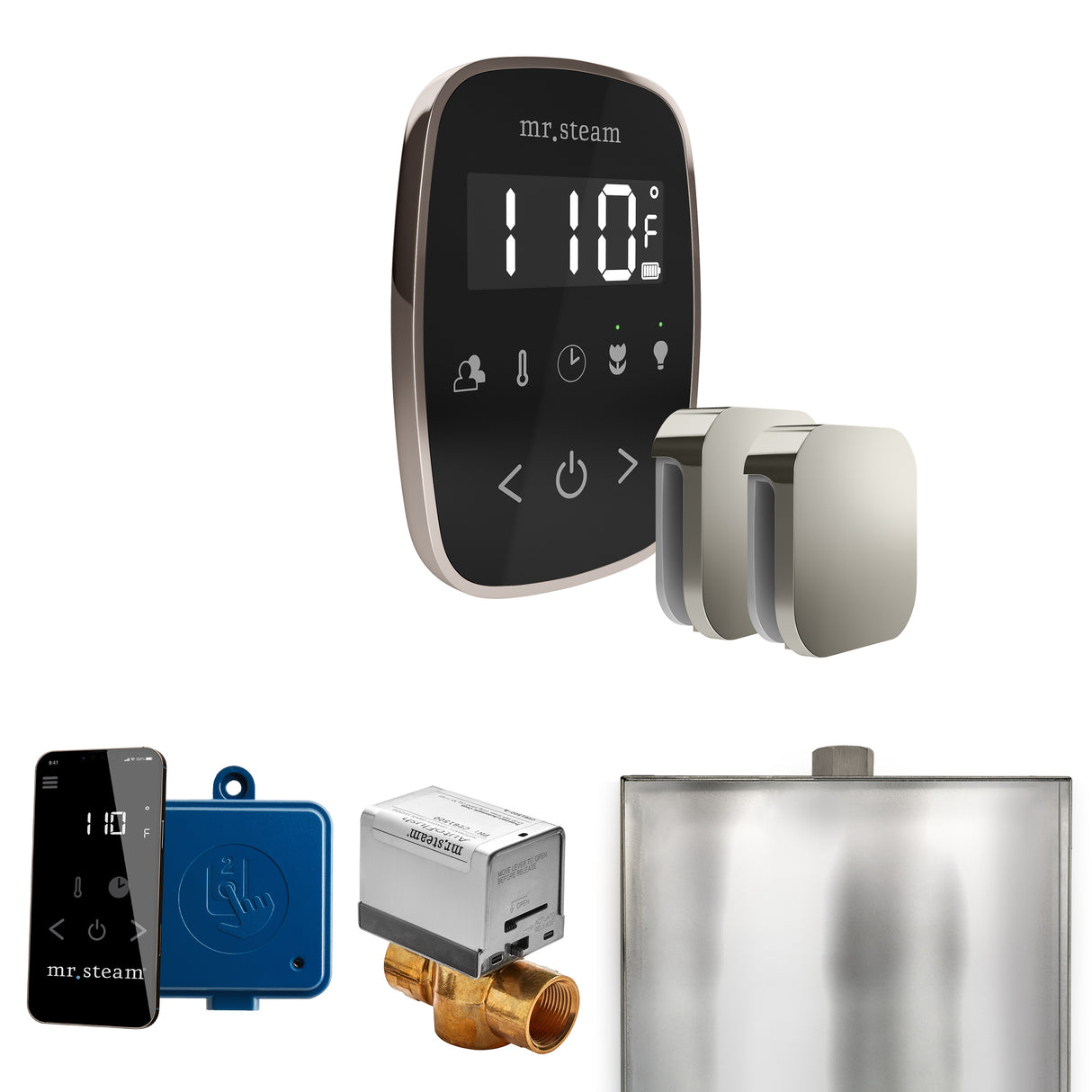 Mr. Steam ButlerFlex Max Steam Shower Control Package with TempoFlex Control and Steamhead Mr. Steam