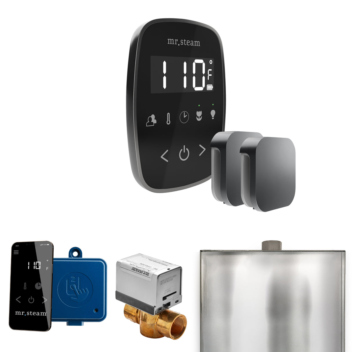 Mr. Steam ButlerFlex Max Steam Shower Control Package with TempoFlex Control and Steamhead Mr. Steam