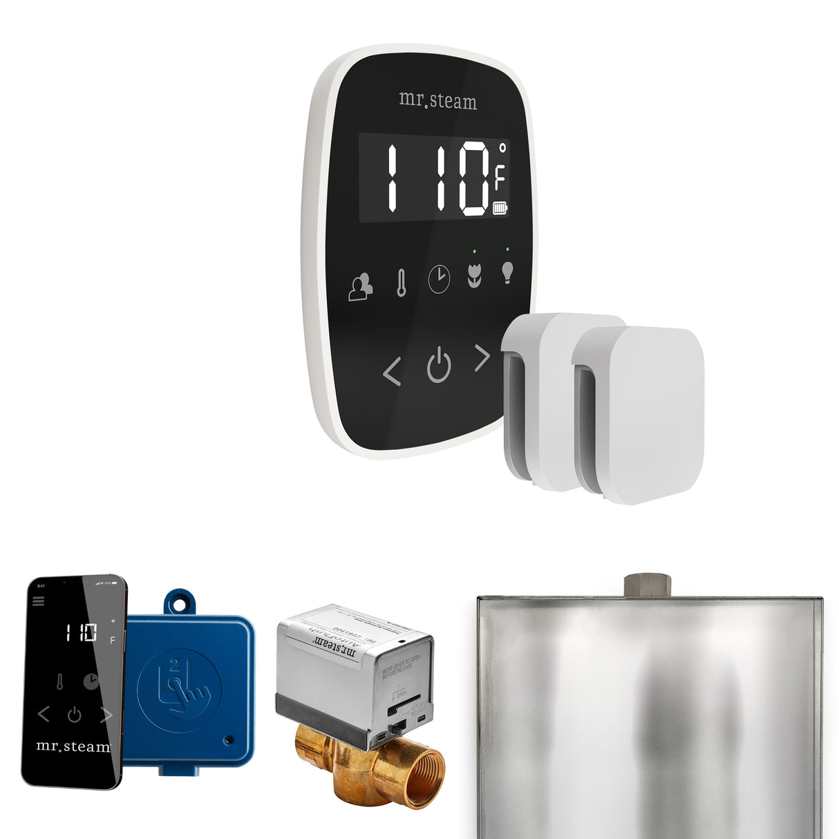 Mr. Steam ButlerFlex Max Steam Shower Control Package with TempoFlex Control and Steamhead Mr. Steam