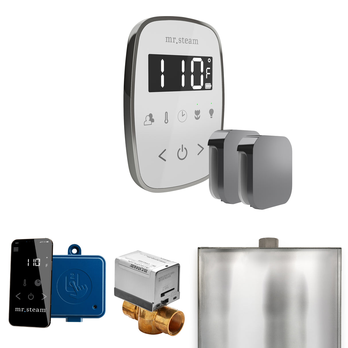 Mr. Steam ButlerFlex Max Steam Shower Control Package with TempoFlex Control and Steamhead Mr. Steam