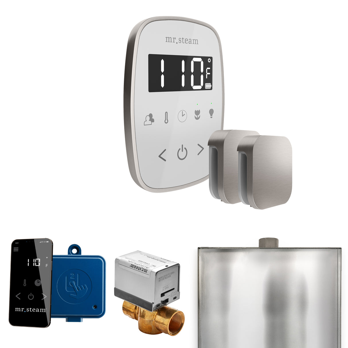 Mr. Steam ButlerFlex Max Steam Shower Control Package with TempoFlex Control and Steamhead Mr. Steam
