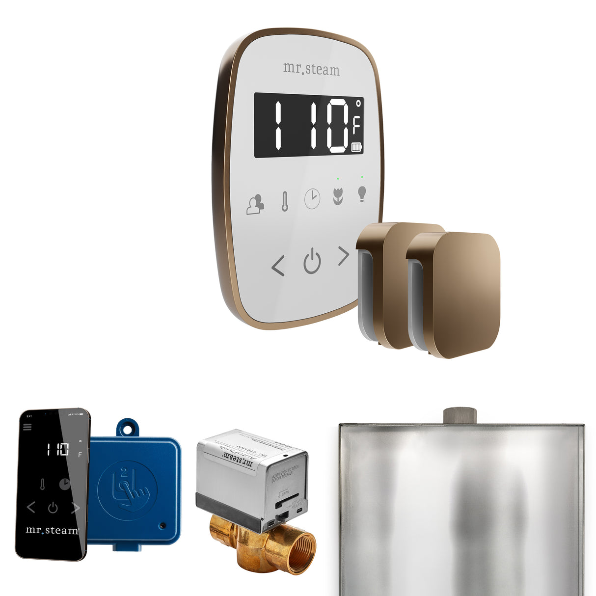 Mr. Steam ButlerFlex Max Steam Shower Control Package with TempoFlex Control and Steamhead Mr. Steam