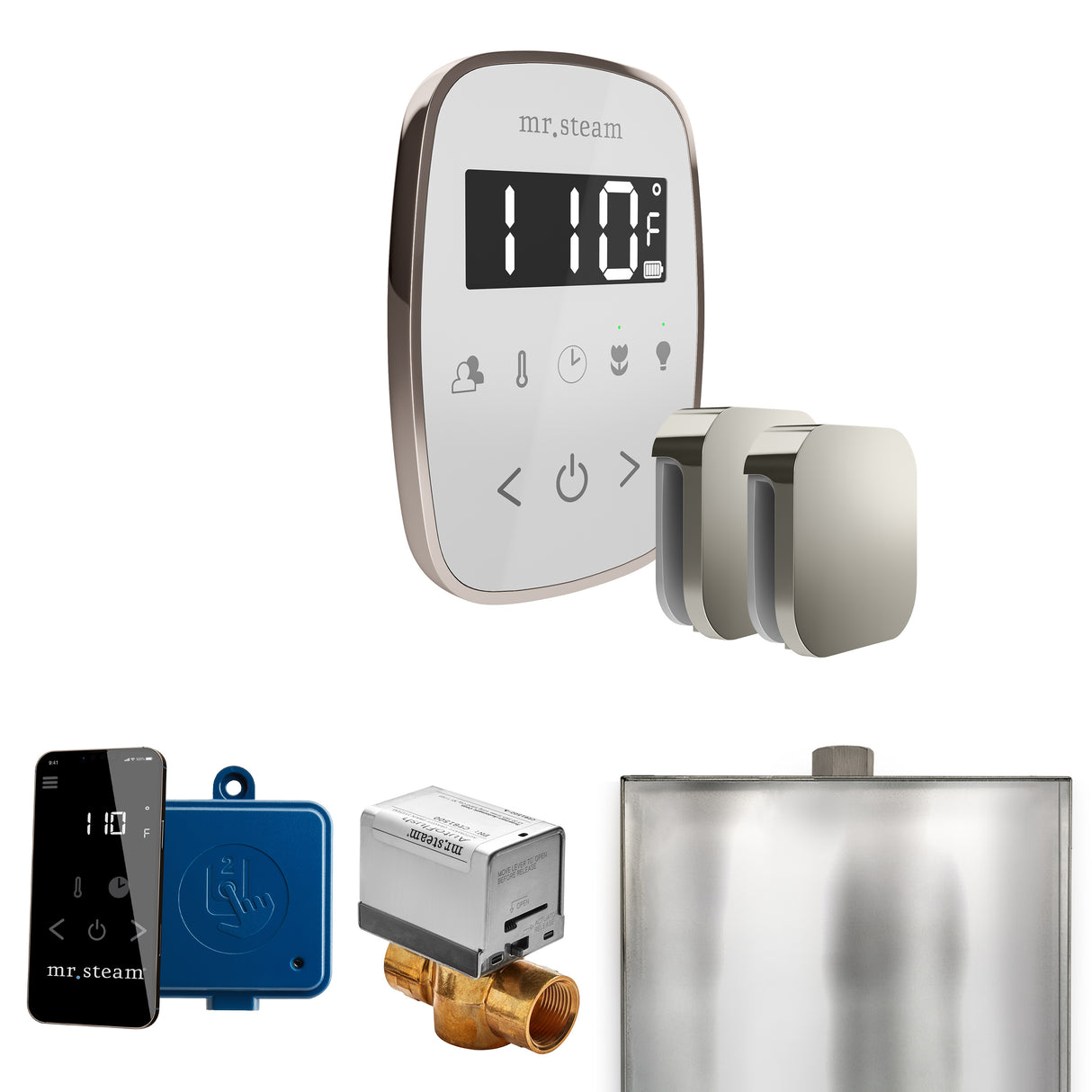 Mr. Steam ButlerFlex Max Steam Shower Control Package with TempoFlex Control and Steamhead Mr. Steam