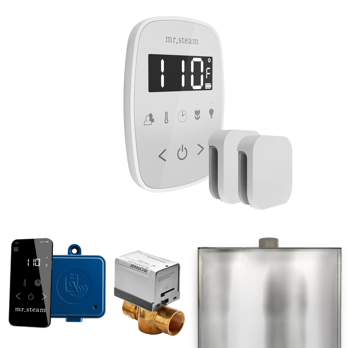 Mr. Steam ButlerFlex Max Steam Shower Control Package with TempoFlex Control and Steamhead Mr. Steam