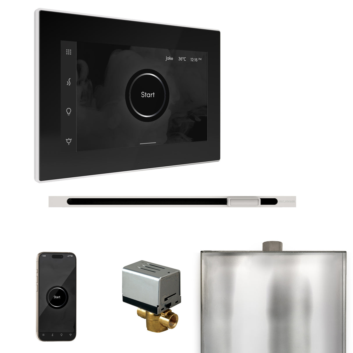 Mr. Steam XButler Steam Shower Control Package with iSteamX Control and Linear Steamhead Mr. Steam
