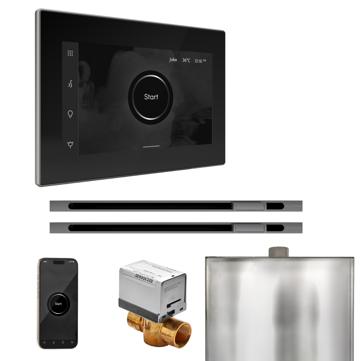Mr. Steam XButler Max Steam Shower Control Package with iSteamX Control and Linear Steamhead Mr. Steam