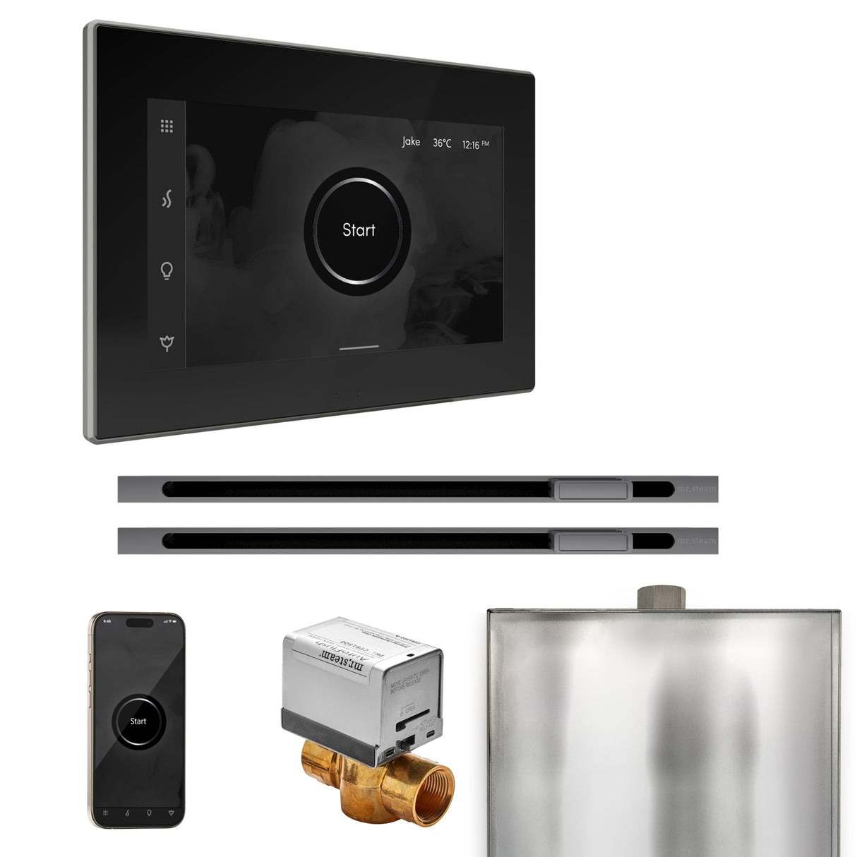 Mr. Steam XButler Max Steam Shower Control Package with iSteamX Control and Linear Steamhead Mr. Steam