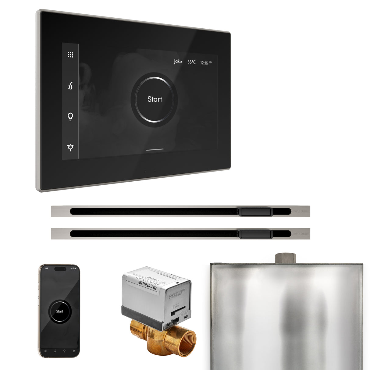Mr. Steam XButler Max Steam Shower Control Package with iSteamX Control and Linear Steamhead Mr. Steam