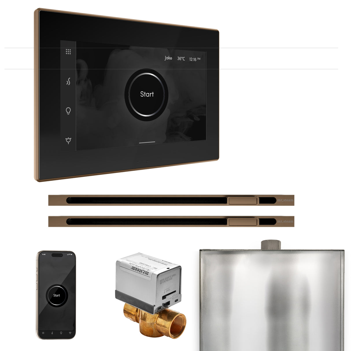 Mr. Steam XButler Max Steam Shower Control Package with iSteamX Control and Linear Steamhead Mr. Steam