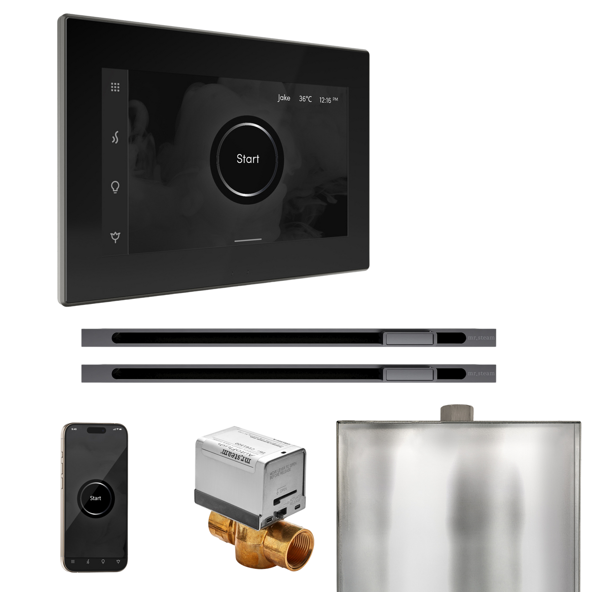 Mr. Steam XButler Max Steam Shower Control Package with iSteamX Control and Linear Steamhead Mr. Steam