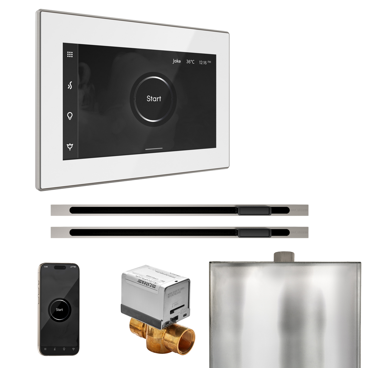 Mr. Steam XButler Max Steam Shower Control Package with iSteamX Control and Linear Steamhead Mr. Steam
