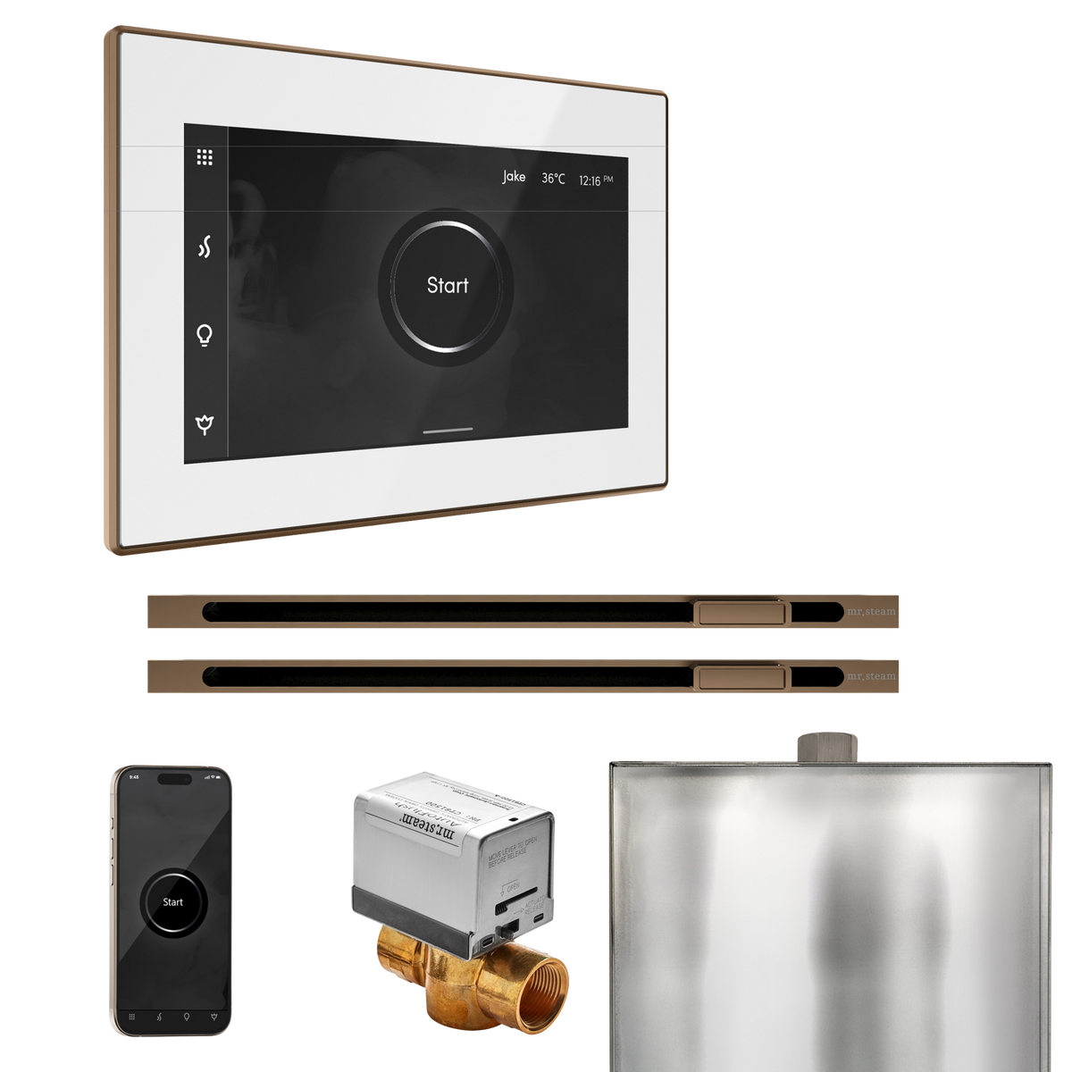 Mr. Steam XButler Max Steam Shower Control Package with iSteamX Control and Linear Steamhead Mr. Steam