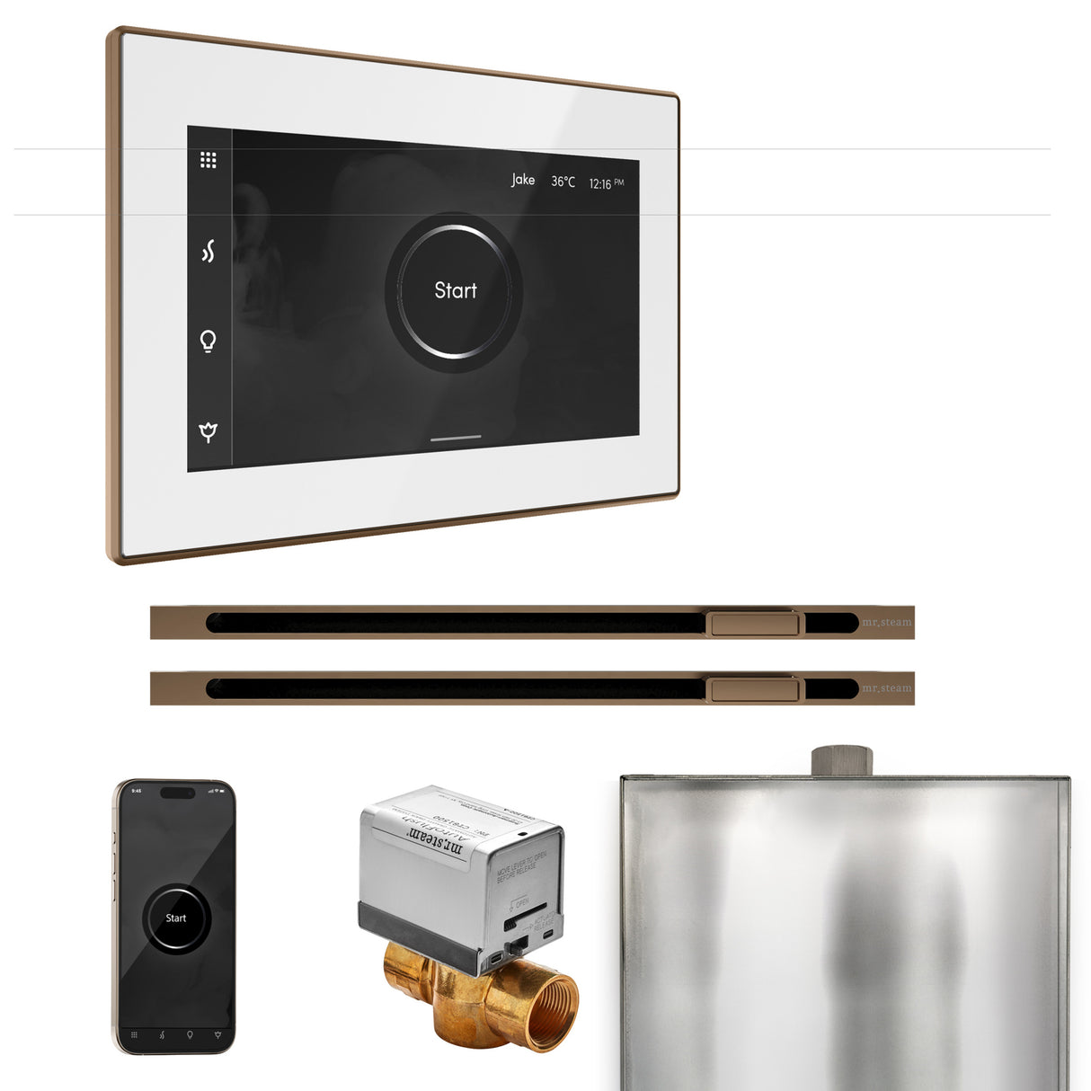 Mr. Steam XButler Max Steam Shower Control Package with iSteamX Control and Linear Steamhead Mr. Steam
