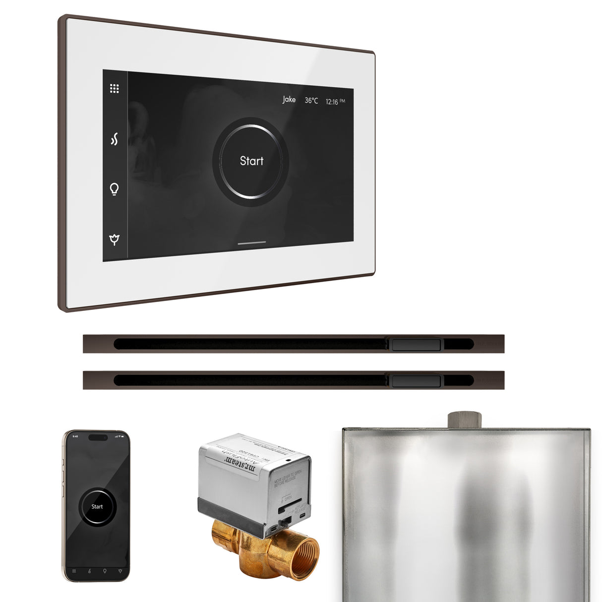 Mr. Steam XButler Max Steam Shower Control Package with iSteamX Control and Linear Steamhead Mr. Steam
