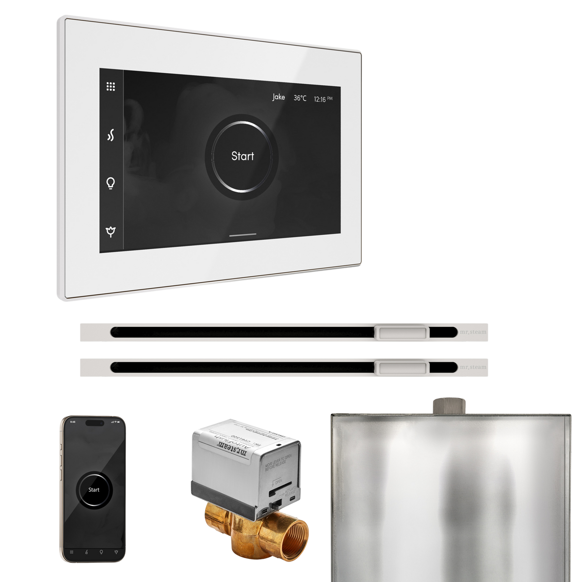 Mr. Steam XButler Max Steam Shower Control Package with iSteamX Control and Linear Steamhead Mr. Steam