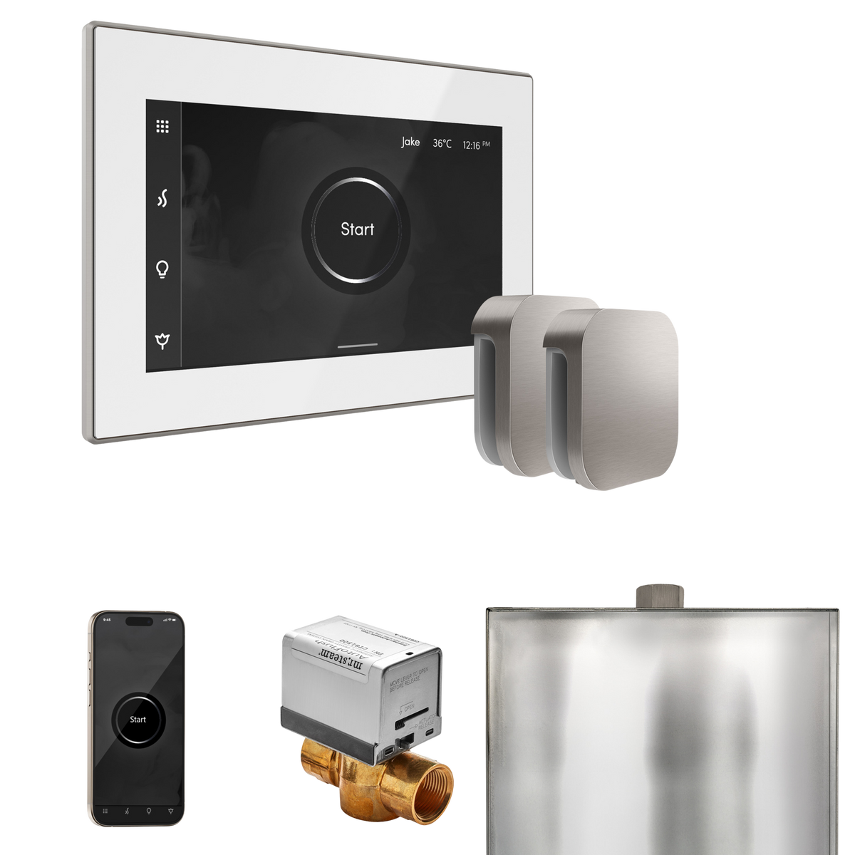 Mr. Steam XButler Steam Shower Control Package with iSteamX Control and Steamhead Mr. Steam