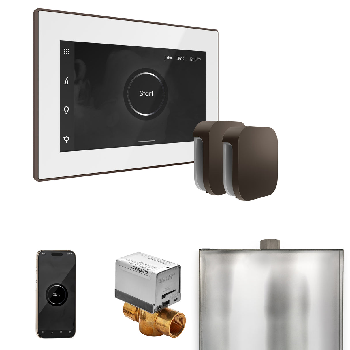 Mr. Steam XButler Steam Shower Control Package with iSteamX Control and Steamhead Mr. Steam
