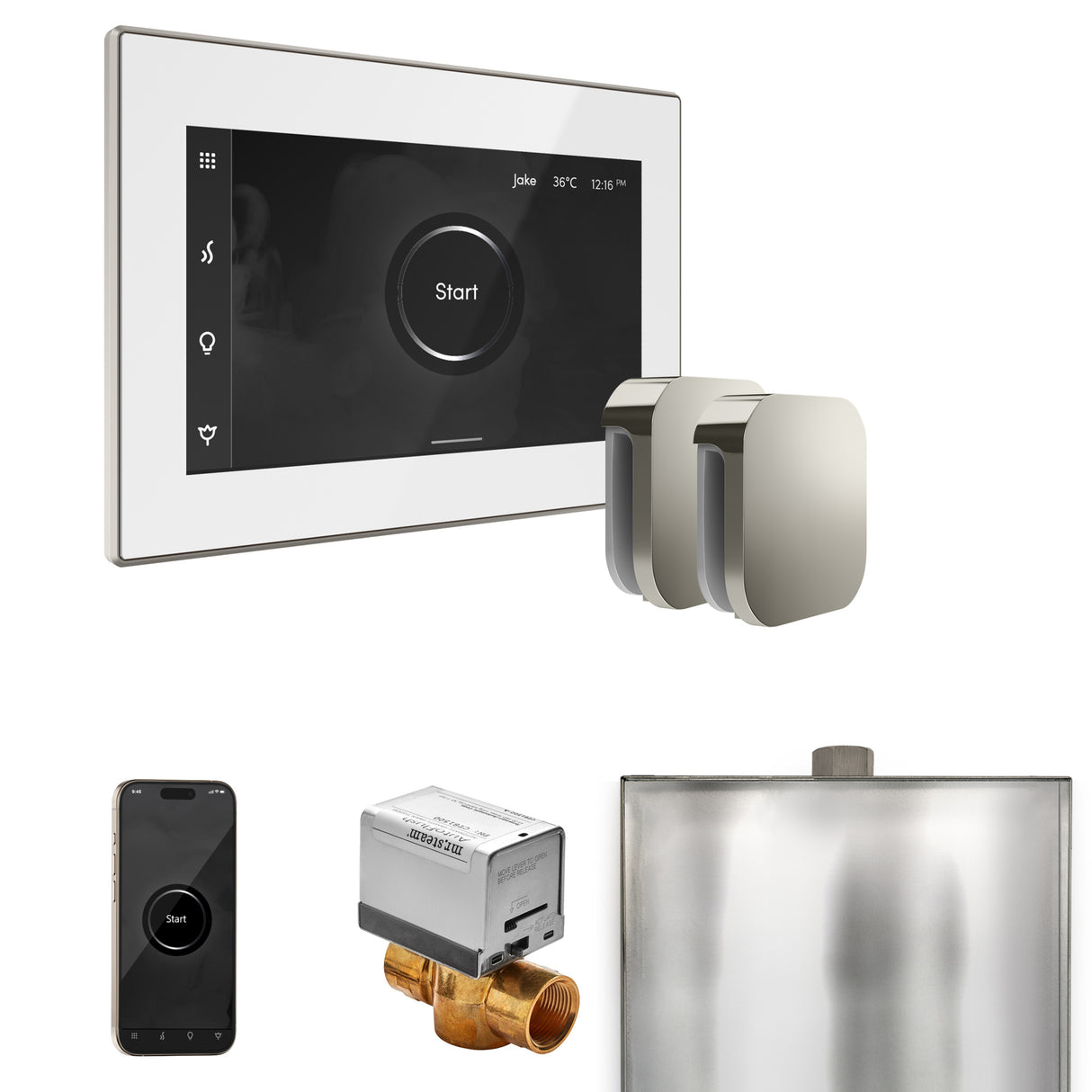 Mr. Steam XButler Steam Shower Control Package with iSteamX Control and Steamhead Mr. Steam