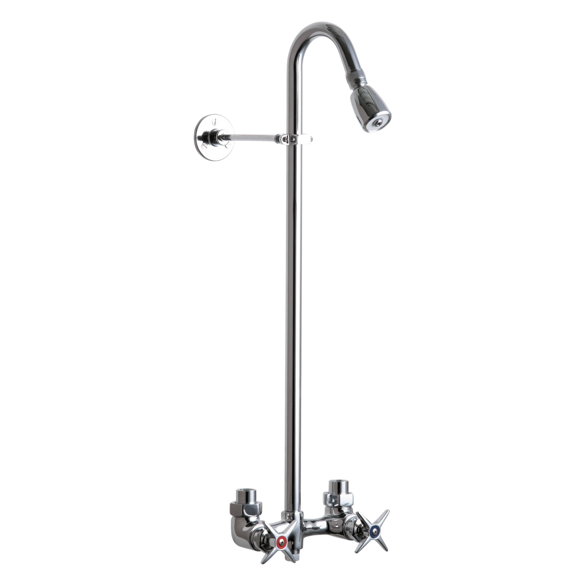 Chicago Faucets 752-CP Universal Exposed Wall Mount Commercial Shower Fitting Polished Chrome Chicago Faucets