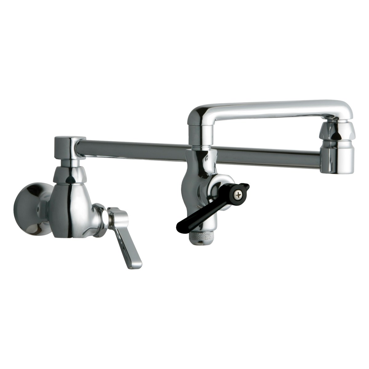 Chicago Faucets 515-ABCP Universal Wall Mounted Pot Filler Faucet Polished Chrome Chicago Faucets