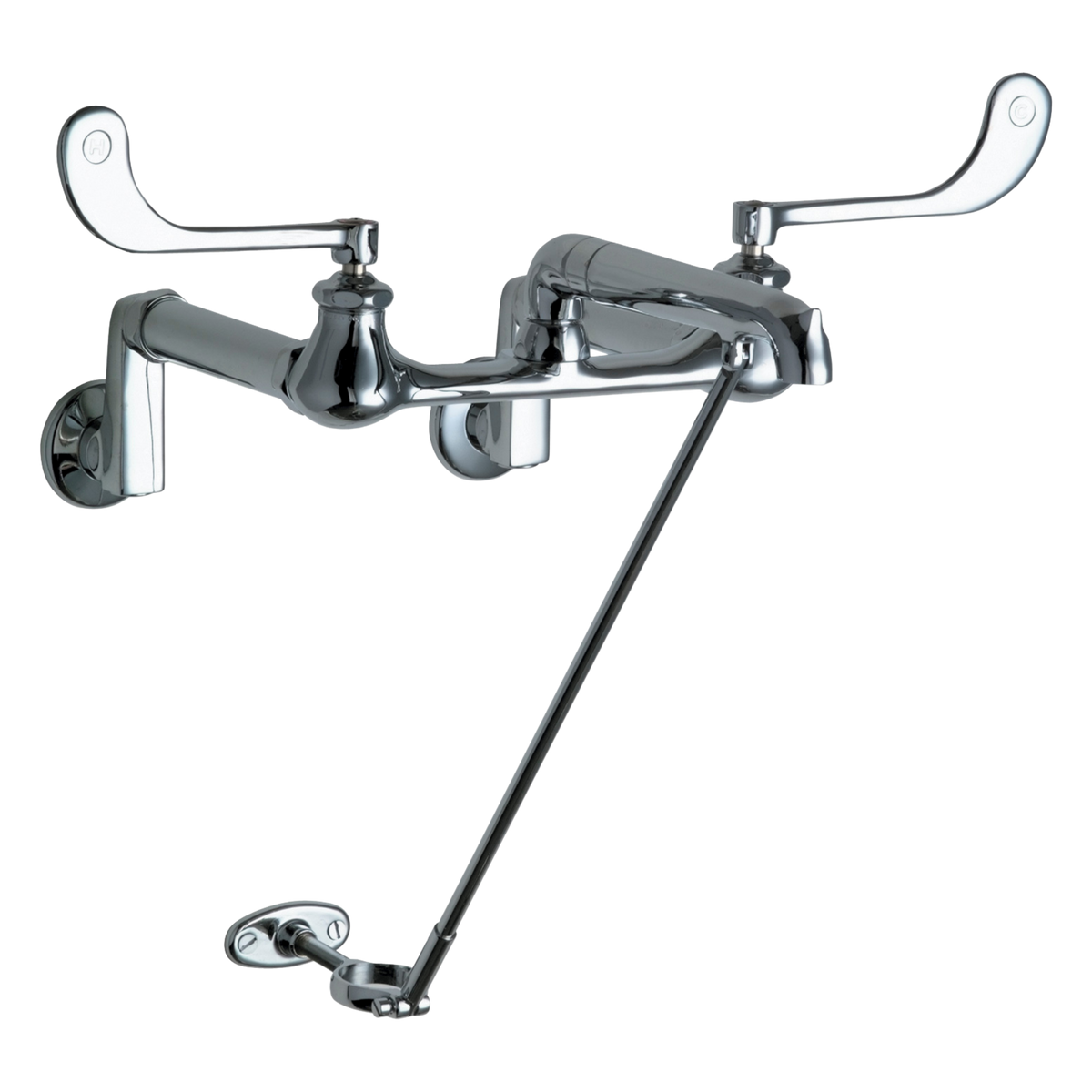 Chicago Faucets 815-CP Universal Wall Mounted Flushing Rim Sink Faucet Polished Chrome - Chicago Faucets