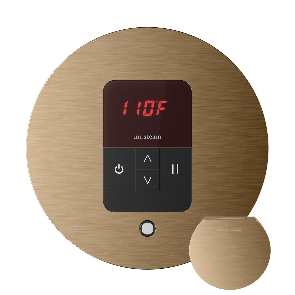 Mr. Steam iTempo Round Steam Shower Control and Steamhead Mr. Steam