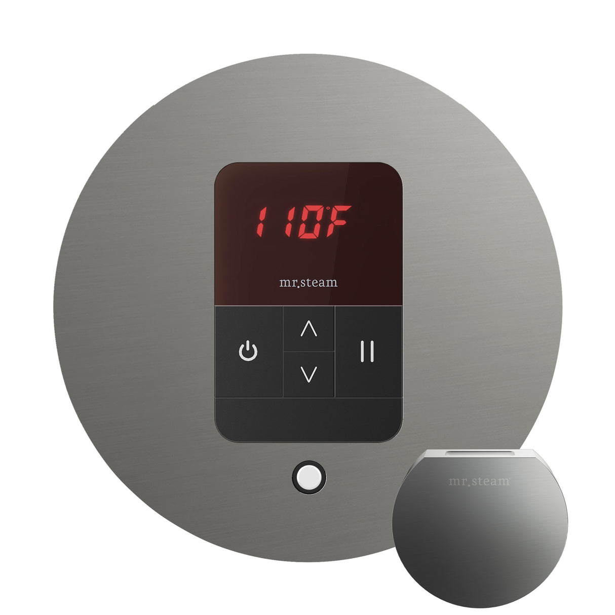 Mr. Steam iTempo Round Steam Shower Control and Steamhead Mr. Steam
