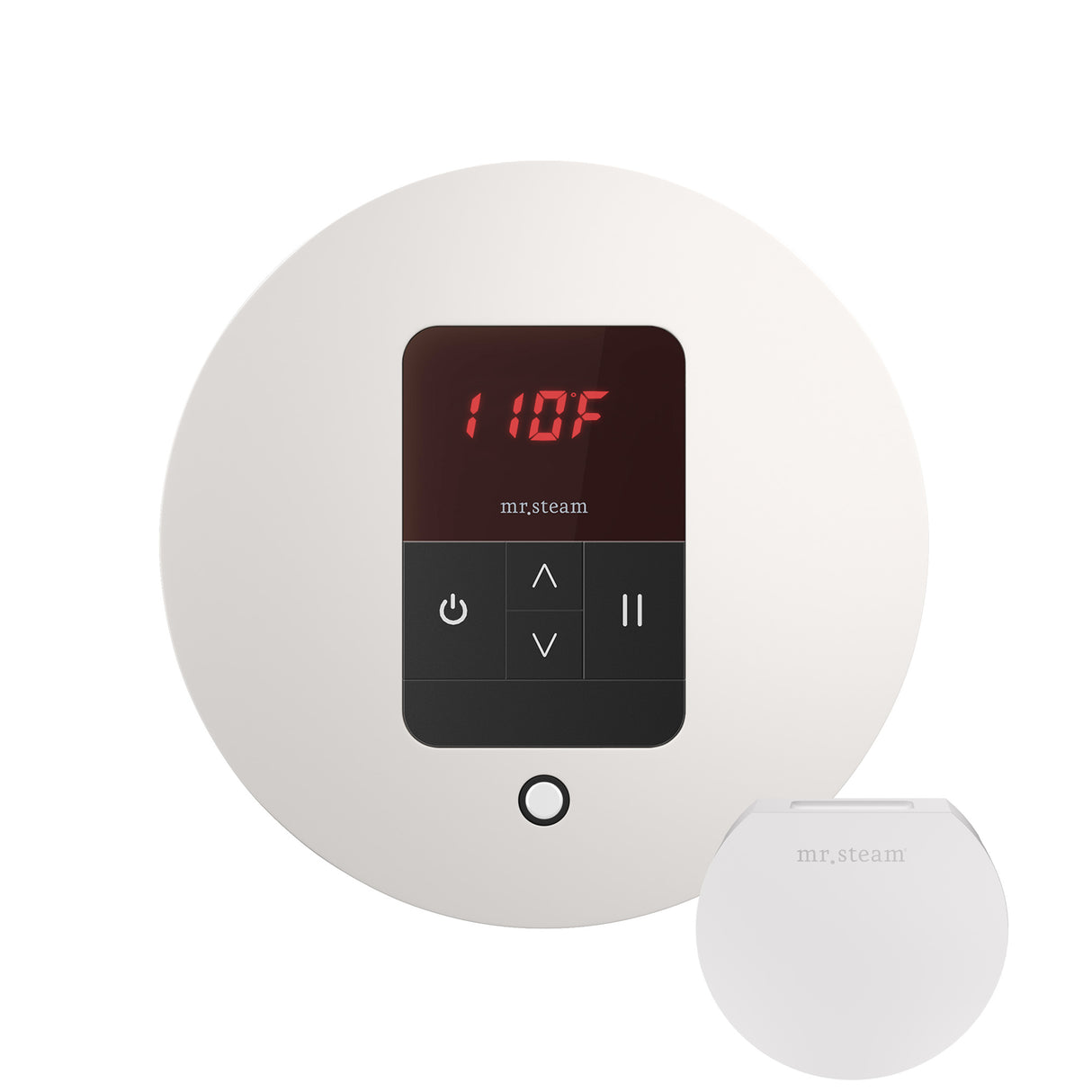 Mr. Steam iTempo Round Steam Shower Control and Steamhead Mr. Steam