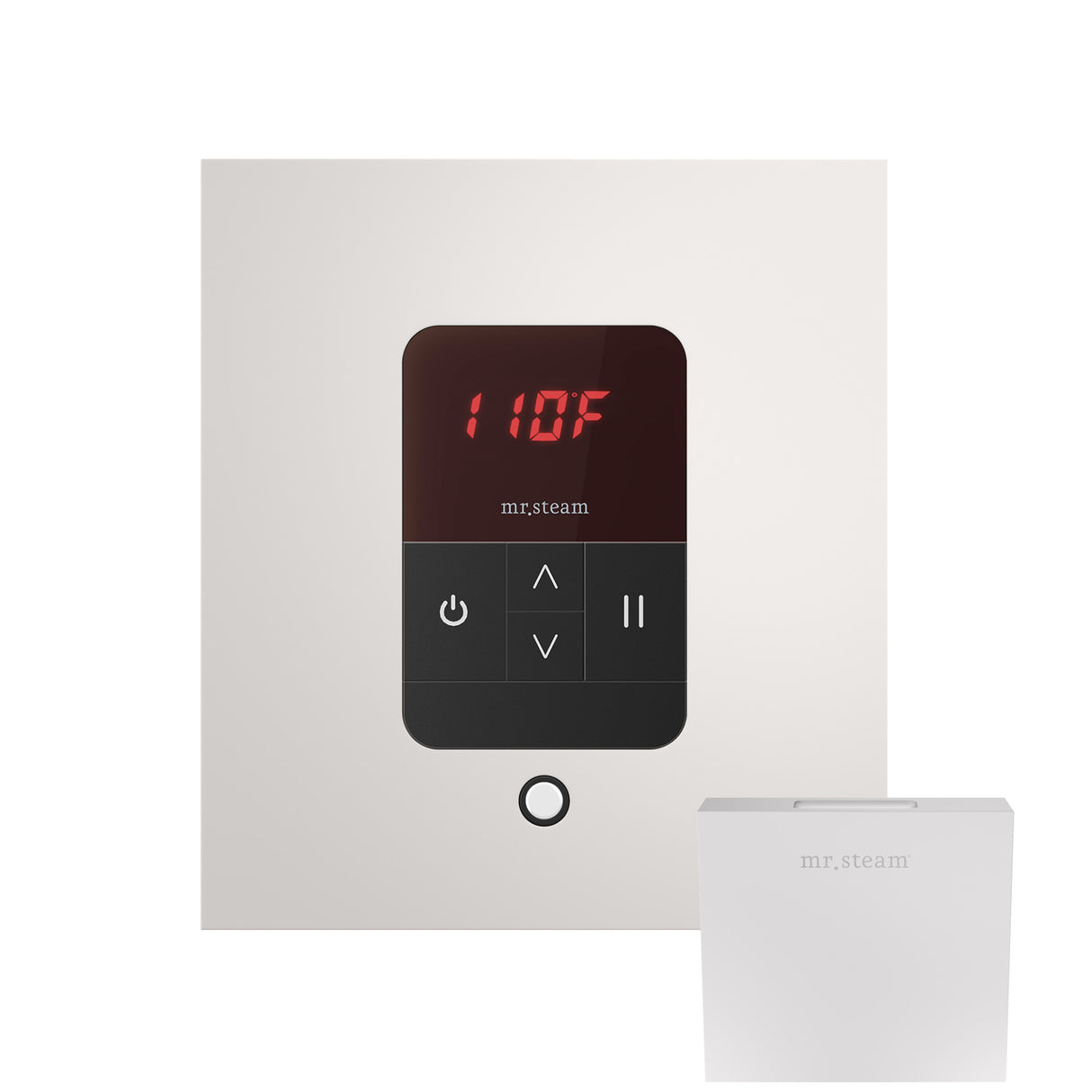 Mr. Steam iTempo Square Steam Shower Control and Steamhead Mr. Steam