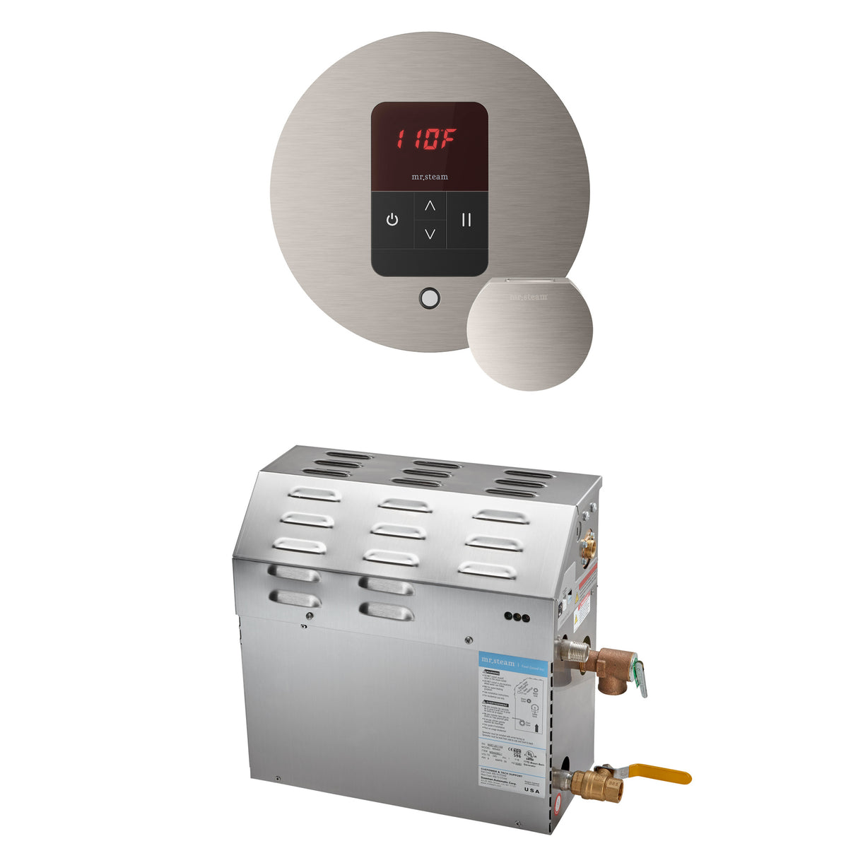 Mr. Steam MS Steam Shower Generator Package with Round iTempo Control Mr. Steam