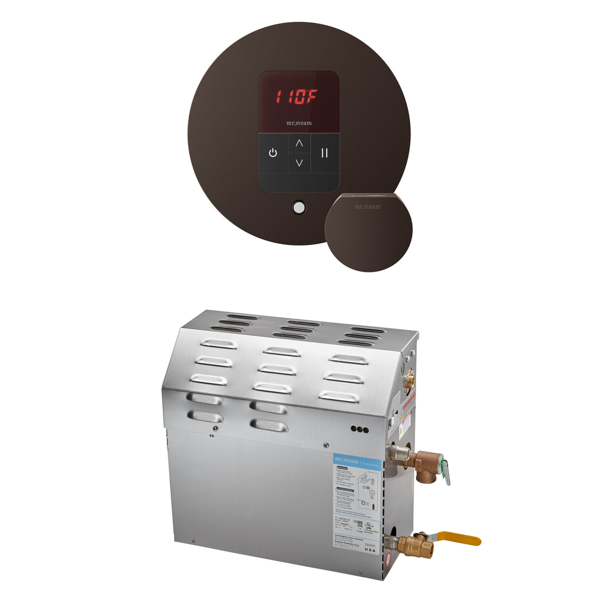Mr. Steam MSSUPER Steam Shower Generator Package with Round iTempo Control Mr. Steam