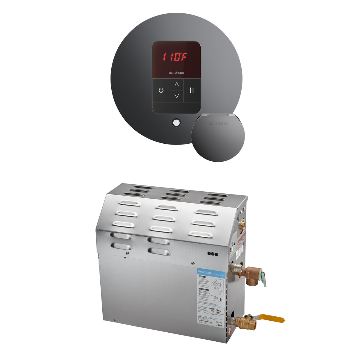 Mr. Steam MS Steam Shower Generator Package with Round iTempo Control Mr. Steam