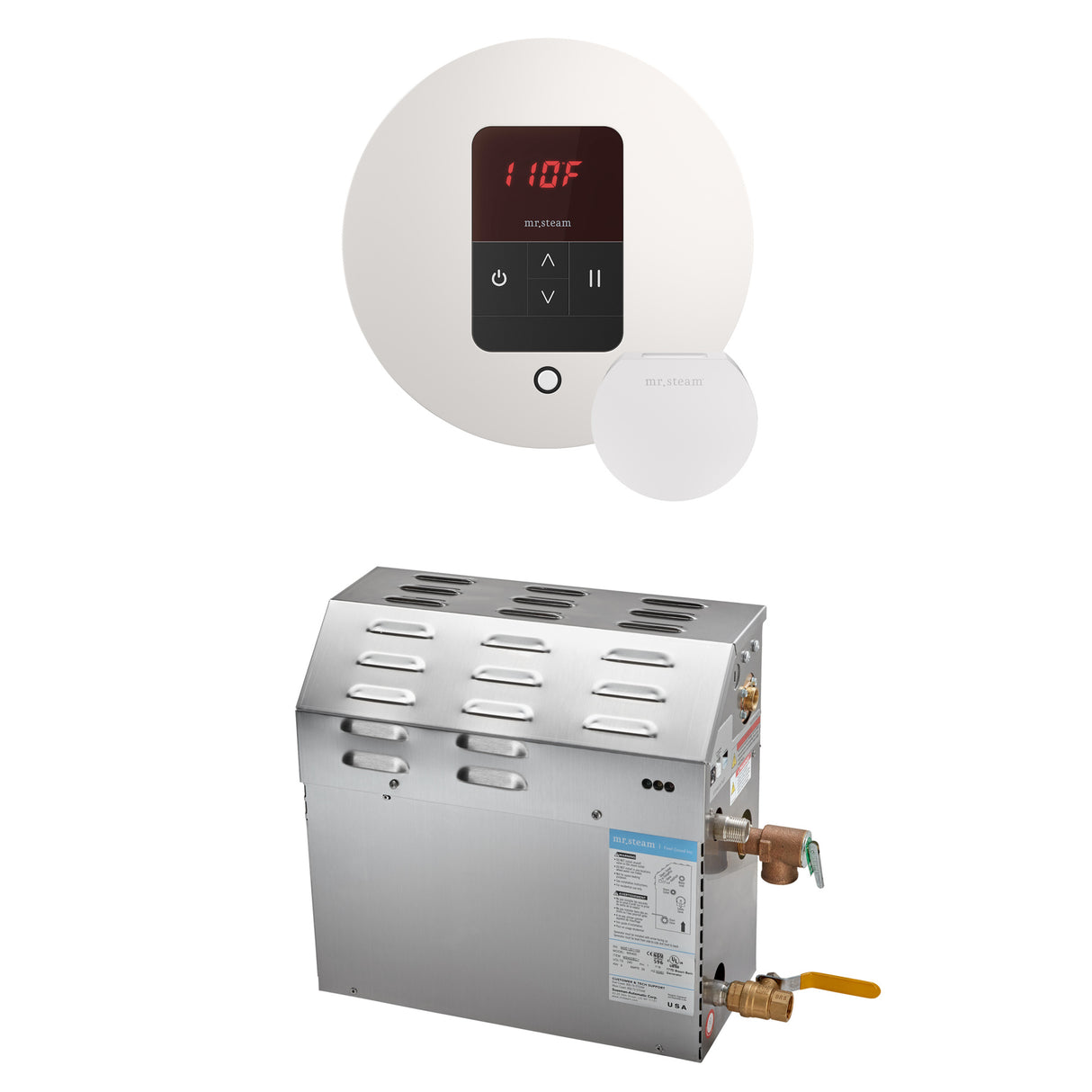 Mr. Steam MS Steam Shower Generator Package with Round iTempo Control Mr. Steam