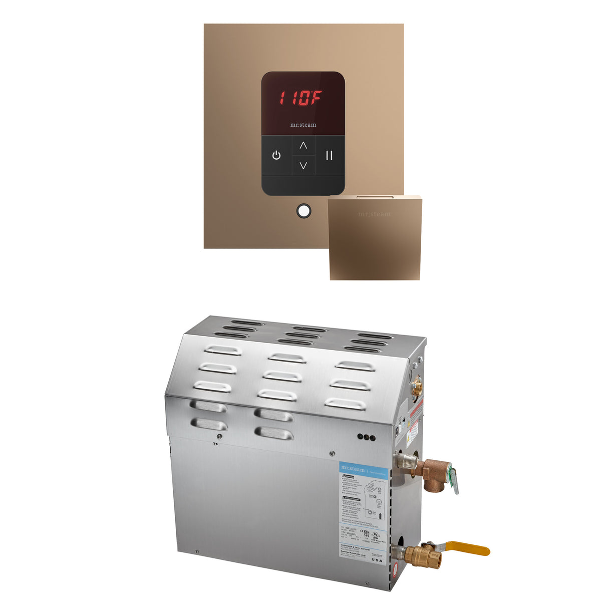 Mr. Steam MSSUPER Steam Shower Generator Package with Square iTempo Control Mr. Steam