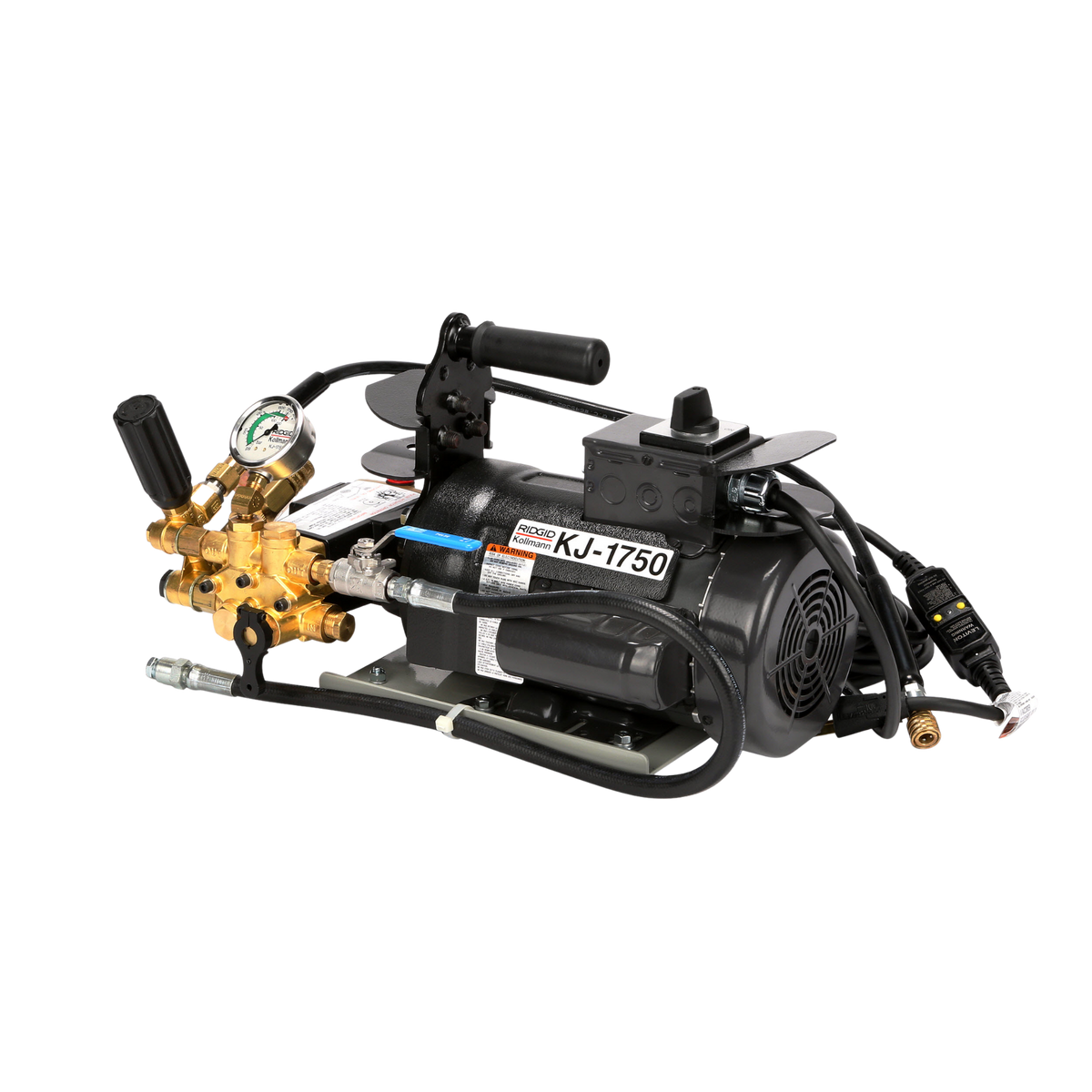 RIDGID 62687 KJ-1750 Water Jetter with Dual Pulse, H-41, H-42, and H-44 1/8" NPT Nozzles, H-51 and H-52 1/4" NPT Nozzles, 50' x 1/8" (15.2 m x 3.2 mm) Sink Trap Hose, Nylon Storage Bag, and Nozzle Cleaning Tool RIDGID
