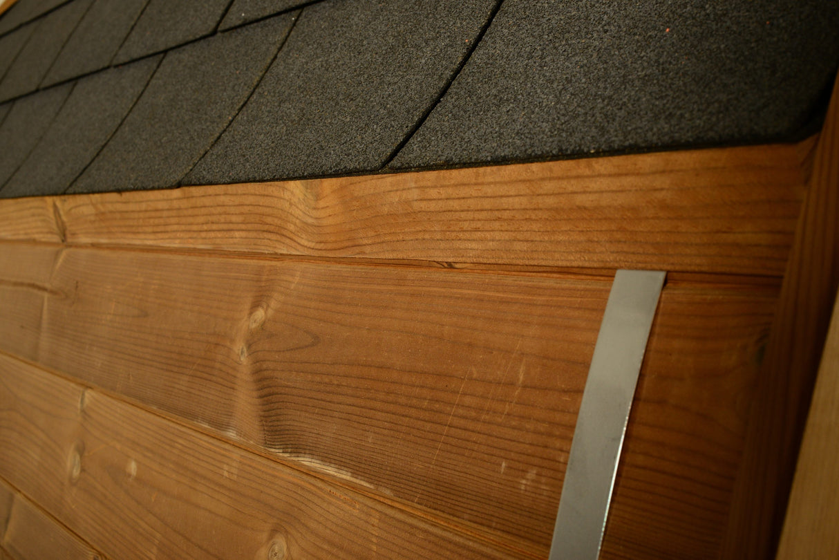 ThermaSol Evander Outdoor Canopy Barrel Sauna ThermaSol