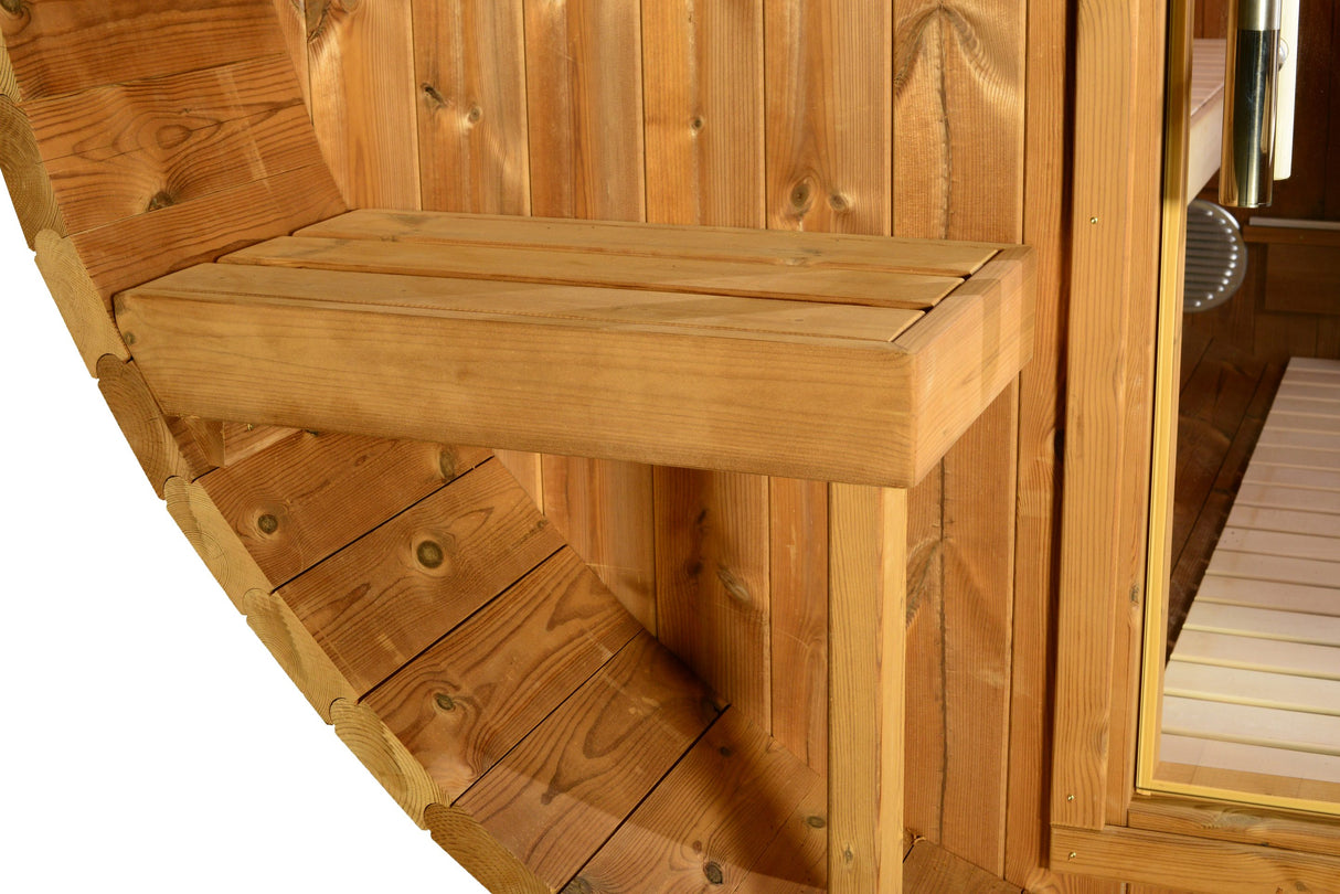 ThermaSol Magnus Outdoor Canopy Barrel Sauna ThermaSol