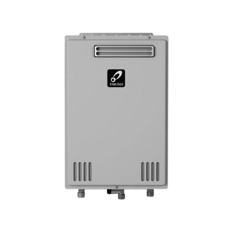 Takagi TK-110U-E 140,000 BTU Natural Gas/Liquid Propane Outdoor Non-Condensing Ultra-Low NOx Tankless Water Heater Takagi