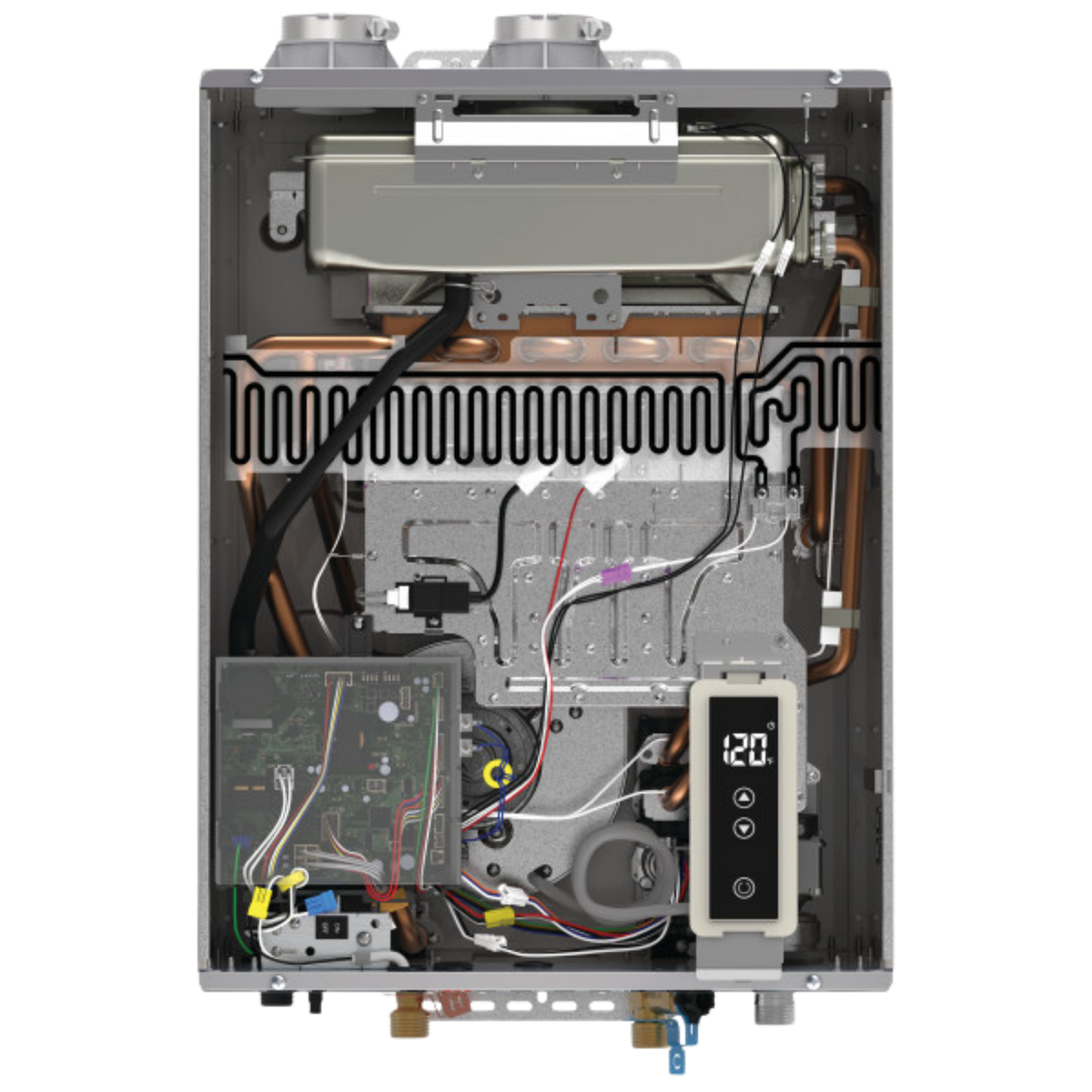 Rheem RTGH-68DVLN-3 Super High-Efficiency Condensing Indoor Natural Gas Tankless Water Heater Rheem