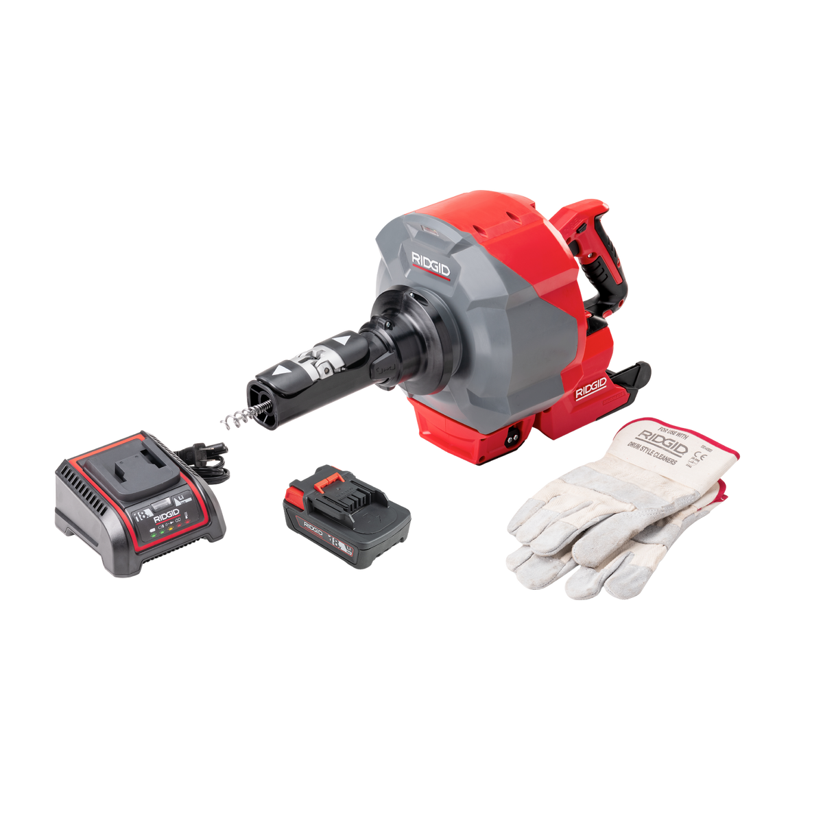RIDGID 78053 K-46 Cordless SinkSnake with 5/16"x25' IC Cable, 18V 2.5Ah Battery and Charger RIDGID