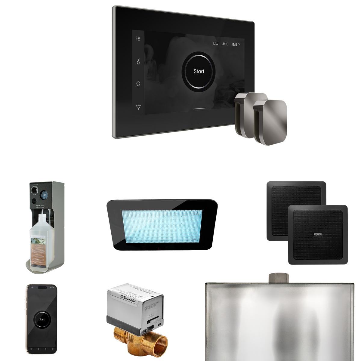 Mr. Steam XDream Max Steam Shower Control Package with iSteamX Control and Steamhead Mr. Steam